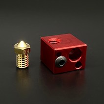 초정밀 3D 프린터 가열 블록 황동 노즐 키트 V6 핫 엔드 액세서리 V5 프린트 헤드 히터 저항 고정 1.75MM, 01 빨간_01 0.2-1.75mm