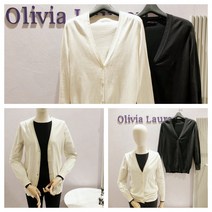 올리비아로렌 깔끔한 코튼 실크 브이넥 베이직 니트 가디건 nc청주점 vocbcxs2221