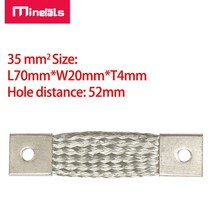 소프트 버스 바 140A 200A 400A 52mm 구멍 거리 M4 M6 M8 M10 유연한 35mm2 배터리 밴드 구리 꼰 스트랩, [05] 31pcs, [07] M4 35mm2