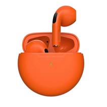 tws air pro 6 블루투스 헤드폰 무선 이어폰 hifi 스테레오 헤드셋 마이크 스포츠 이어 버드로 방수 소음 차단, 주황색