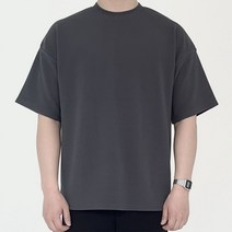 남자 여름 링클프리 리버풀 오버핏 빅사이즈 인절미 반팔 티셔츠 6컬러