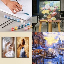 DIY 명화 그리기 인테리어 그림 인물 동물 건물 유화그리기세트 직장인 집순이 취미 선물, 발레