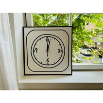 리츠센 손글씨 무소음벽시계, 화이트