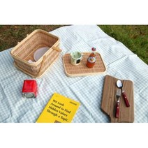 페이퍼가든 자체제작 멜란 체크 민트 피크닉 매트 A타입, 단품