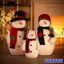 ForU397 인테리어용 눈사람 가족 크리스마스장식 대형눈사람 고급