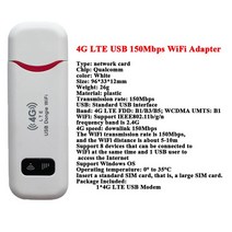무선 라우터 공유기 4G LTE 무선 라우터 150Mbps 모뎀 스틱 와이파이 어댑터 USB 동글 모바일 광대역 Sim, 02 White red_03 3Pcs