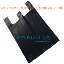 검정비닐봉투1호 2호 3호 4호 5호 6호 사이즈선택 다용도봉투 검정봉투 학교 병원 일회용비닐봉투 슈퍼 마트 시장 비닐봉지 손잡이봉투 과일 야채봉투, 1개, 4호-100장