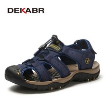발볼넓은 운동화같은 30대 40대 50대 60대 로퍼 구두 샌들 DEKR 새로운 여름 샌들 남자 정품 가죽