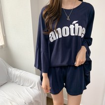 수니베 어나더 루즈핏 티셔츠 3부 반바지 코디 한벌 운동복 트레이닝 세트 빅사이즈 임산부