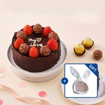 데르뜨 1호 초코가나슈케이크 400g_냉동 토끼 털모자 증정, 400g