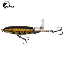 떡밥 투척기 낚시 프로펠러 트랙터 표면 미끼 10cm 13g 개 회전 소프트 테일 워 블러 3D 눈 인공 하드, 04 E_01 100mm
