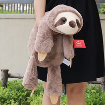 엎드린 나무늘보 여우 라쿤 악어 장난감 털인형 쿠션 친구 생일 선물, 45cmcm