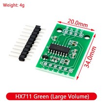로드셀 디지털 아두이노 컨버터 1KG 5KG 10KG 20KG HX711 AD 모듈 중량 센서 전자 저울 알루미늄 합금 계량 압력 아두이노용, [07] HX711 Green Big