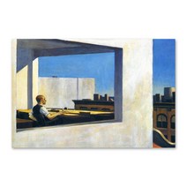 에드워드 호퍼 명화 대형 캔버스 그림 액자, 16. 작은 도시의 사무실