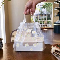 50매입 투명 복주머니 쇼핑백 파우치, 중형 꽃주머니감성파우치