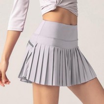 테니스연습기 테니스볼머신 테니스용품 여성 스포츠 테니스 스커트 골프 피트니스 반바지 하이 웨이스트 운동 달리, Deep Grey Purple+L