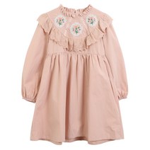 핑키핑크 여아용 프릴자수원피스