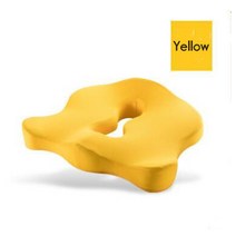포르쉐 캐스퍼 쏘렌토 제네시스 방석 프리미엄 메모리 폼 시트 쿠션 coccyx orthopedic car office chair 쿠션 패드 for tailbone 좌골 7, 노란색, 41x35x11-6.5cm