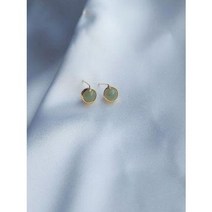 옥귀걸이 천연석 행운 원석 비취 염주 효도 선물 건강 프리미엄 귀걸이 에메랄드 피어싱 천연 버마 A상품 아이스 찰기종 옥석구슬 핸드메이드 14K 보금녀 귀고리 알레르기 방지