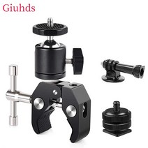 고프로호환하우징 방수케이스GoPro Hero 11 10 9 8 7 6 5 DJI 액션 카메라 용 1/4 스레드가있는 볼 헤드 마, 01 블랙 컬러