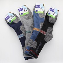 두툼한 스포츠양말 등산 트레킹 장목 남성 명품 용신 양말 10켤레 SP-HF4100, 검정+회색