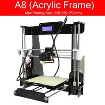 Anet A8 plus 3D 프린터 DIY 키트 고정밀 금속 데스크탑 TPU PLA 필라멘트 지원, CHINA_A8 3D Printer