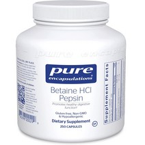 퓨어인캡슐레이션 베타인 HCL 펩신 250개 캡슐