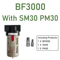 레귤레이터 유수분분리기 수분 오일 필터 컴프레셔 공기 소스 프로세서 물 분리기 공기 압축기 압력 조절 밸브 triplet, c형 피팅2 포함