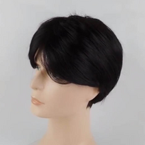 풍성한 남자 통가발 남자정수리가발 앞머리 M자 커트