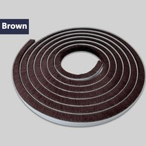 창틀 바람막이3/5/10M 자기 접착 드래프트 스트립 브러쉬 스트립 홈 도어 사운드 절연 스트립 가스켓 액세, 01 Brown_06 9mmX15mm_02 5 메터