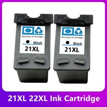 컴퓨터 21 22 XL 호환 HP 21XL 22XL HP21 Deskjet F2180 F2280 F4180 F2200 F380 380 프린터, [04] 2Pcs black