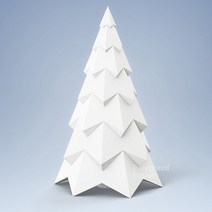 크리스마스 종이 금형 장식 소품 귀여운 눈덩이 수제 접기 축제 창 장면 장식을 재생합니다, 40cm 흰색 크리스마스 트리