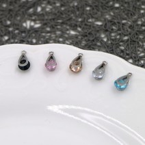 써지컬스틸) 물방울 라인 큐빅 팬던트/팔찌만들기 DIY, 골드