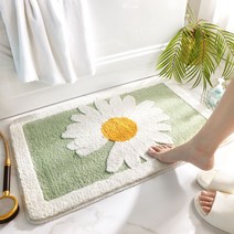 쓰리오브어스 데이지 플라워 발 매트, 1개, 데이지 민트