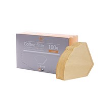 누보 홈브루 무표백 커피필터 1-2인용 100매(브라운) NV-11CFB, 단품