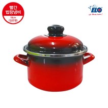 ELO 빨간 법랑냄비 13종/양수 편수 전골 국 곰탕 라면냄비, 18cm(깊은형)