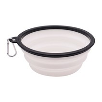 곡물 이송기 휴대용 접이식 실리콘 애완 동물 그릇 350ML/1000ML 강아지 음식 용기 야외 캠핑 개 액세서, 06 White_01 350ml