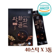 쌍화차 분말 스틱 쌍화차 골드 쌍화농축분말 쌍화농축액 대추 쌍화 효능 당귀 호두 잣 황기 작약 참당귀 천궁 뿌리 견과 전통차 영양 한방차 건강차 보양용 차 한차, 40스 틱_ 3