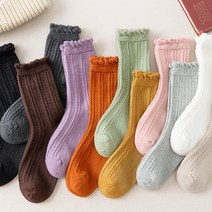 [1+1] 05 꽈베기니트 발목레이스 8컬러 봄 가을양말 니삭스 여자장목양말