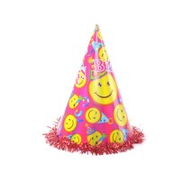 홀로그램 생일고깔 모자 일반 스마일 꼬깔 백일 생일파티, 단품