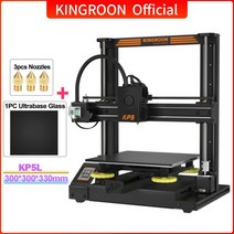 KINGROON KP5L 대형 3D 프린터 300*300*330mm FDM 재개 전원 끄기 인쇄 DIY 키트 고정밀 impressora, 03 KP5L add Glass Plate, 한개옵션1