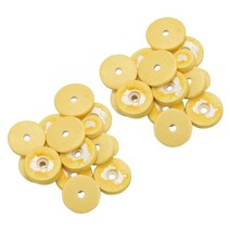 32 Pcs 플루트 가죽 패드 교체 내구성 절묘한 관악기, 01 YELLOW, 01 YELLOW