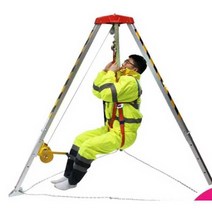 삼각크레인 수동 윈치 현장 건설 인명구조 밀폐공간, (1200파운드) 두꺼워짐 +5점식 안전 로프
