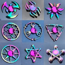 [바보사랑] 레인보우 메탈 피젯 스피너 베어링 잘도는 핑거스피너 토이, 색상:04sf101, 상세 설명 참조