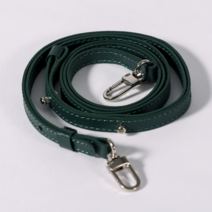 루스톤 천연소가죽 크로스 롱 스트랩 긴줄 목걸이줄 가방줄, 딥그린