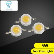 tv백라이트 교체 tv수리 모니터수리 5w 네 코어 조명 6-7v led 램프 비드 순수 구리 스텐트 diy 손전등 램프 비드 플랜트 램프 비드 테스트 램프 비드 칩, 자주색, 5w 45x45mil