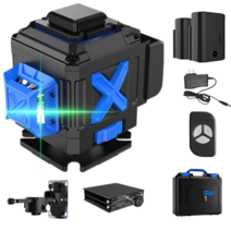 그린 레이저 레벨기 수평기 양방향 공구 전자 미니 라인 타일 먹줄 디지털 수직, 8라인 라이트 그린 배터리2(잔량X)