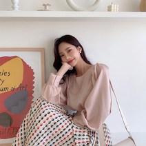 코코블랑 실키퍼프 블라우스