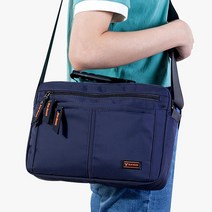 탄탄하고 가벼운 패브릭 남성 지퍼 포켓 크로스백 3색 30대