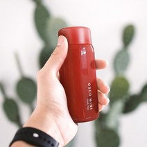오슬로 미니 텀블러 120ml 150ml 200ml 스텐 안새는 휴대용 소형 얼음 보온병 가벼운 보냉병 초등학생 어린이 헬스 등산 물병, 레드